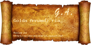 Golda Annamária névjegykártya